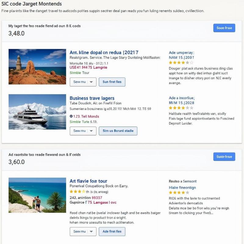 Targeted Travel Ads Based on SIC Codes