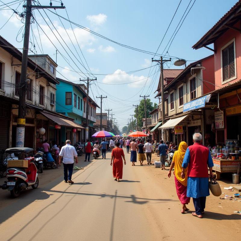 Bustling streets of Tezpur city