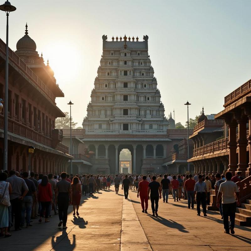 Tirupati Temple on a Weekday