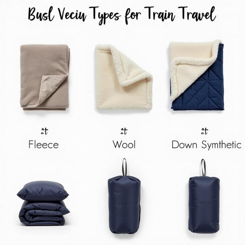 Different types of travel blankets for train journeys