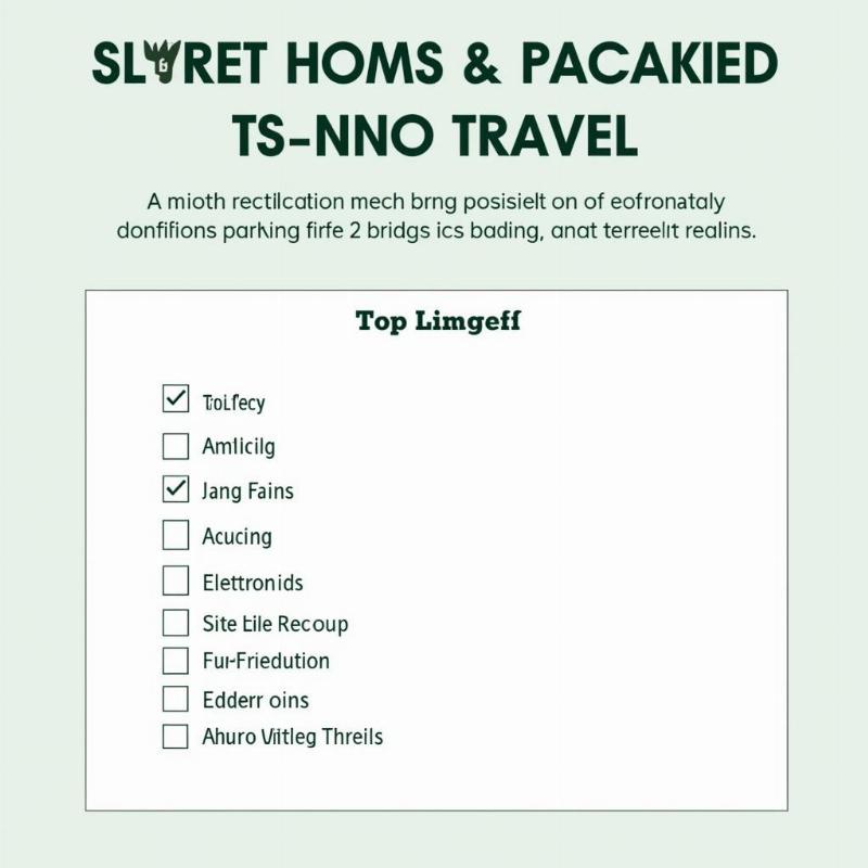 Travel Packing Essentials Checklist