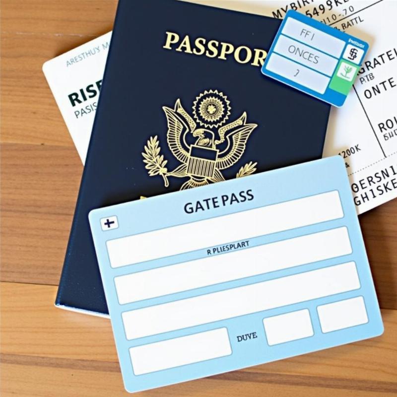 Travel Tips for India Gate Pass: A close-up shot of a gate pass with essential travel documents, emphasizing the importance of preparation.