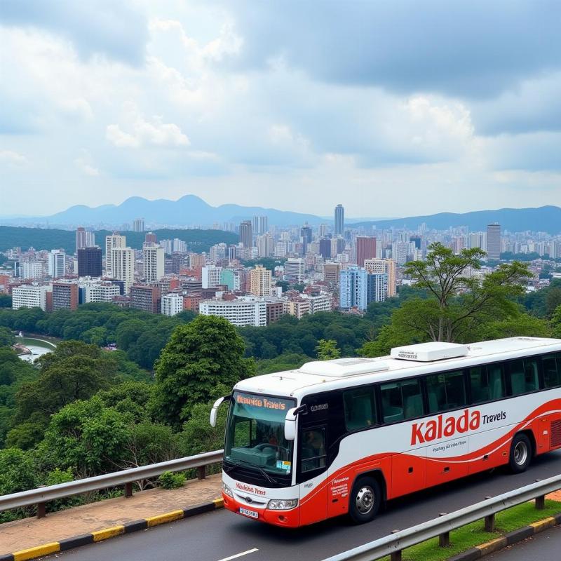 Trivandrum Cityscape with Kallada Bus