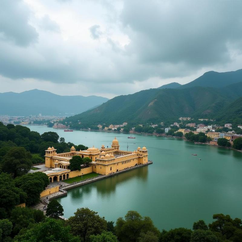 Udaipur Palace View during Monsoon