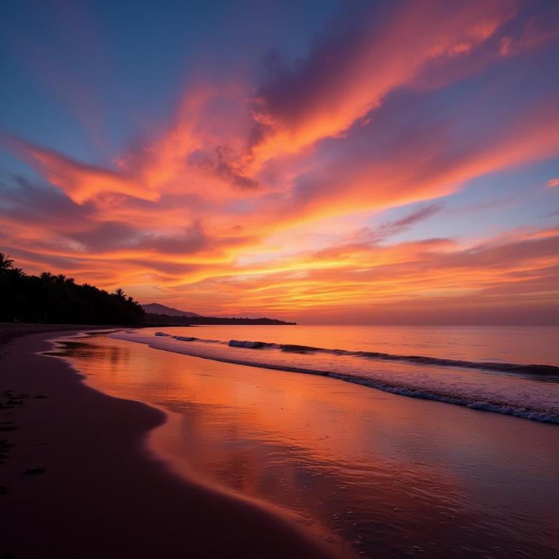 Vailankanni Beach Sunset