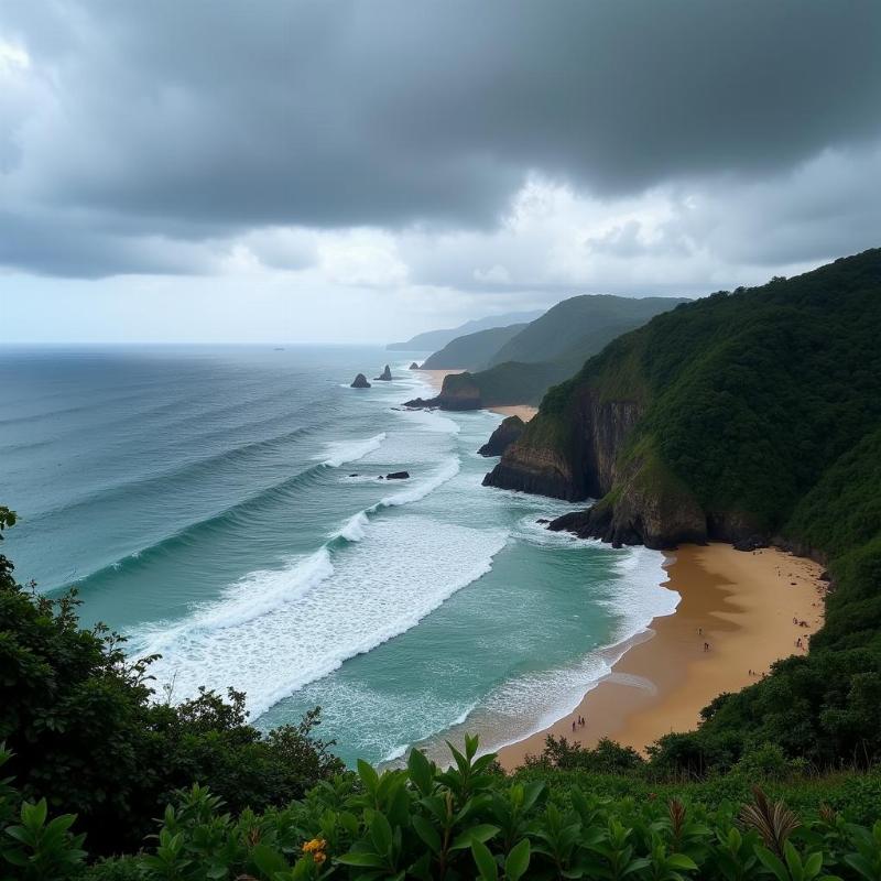 Varkala Beach in July Monsoon