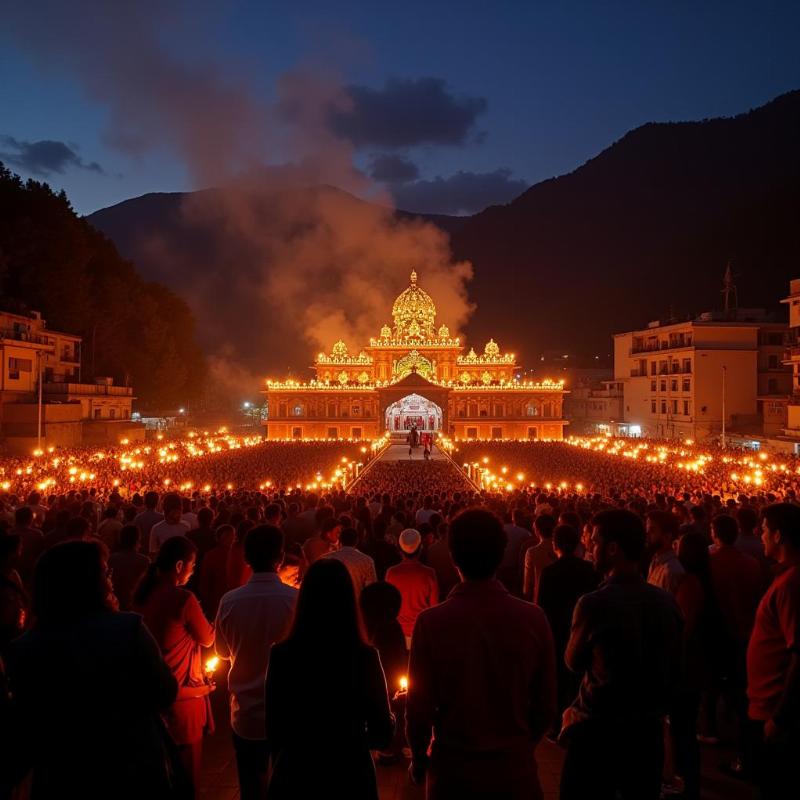 Vishwanath Temple Uttarkashi Evening Aarti