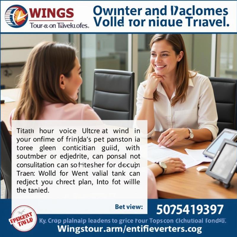 Travel Consultation with Wings Tours