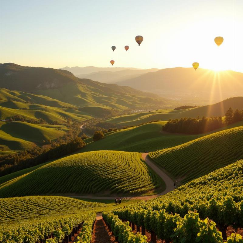 Scenic View of Yarra Valley Vineyards