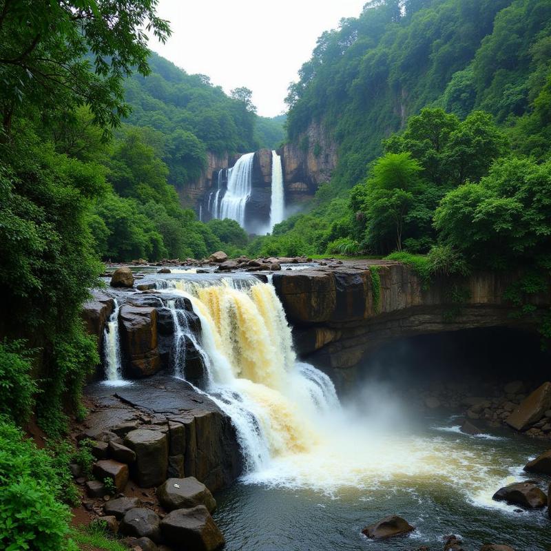 Yelagiri Waterfall in Monsoon