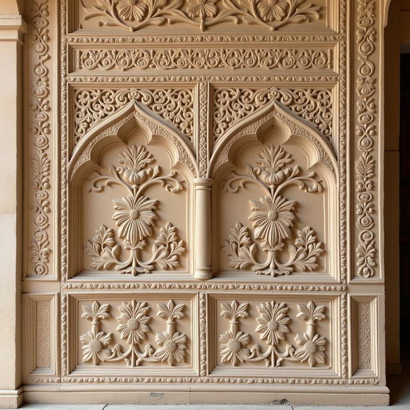 Adina Mosque Intricate Carvings in Malda