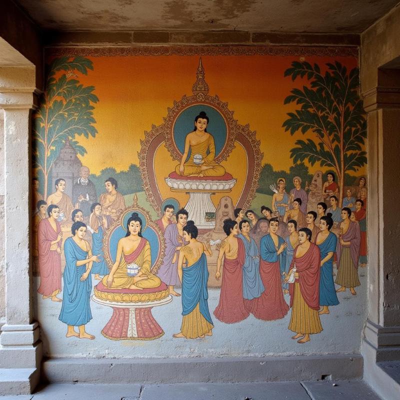 Ajanta Cave Murals Detail