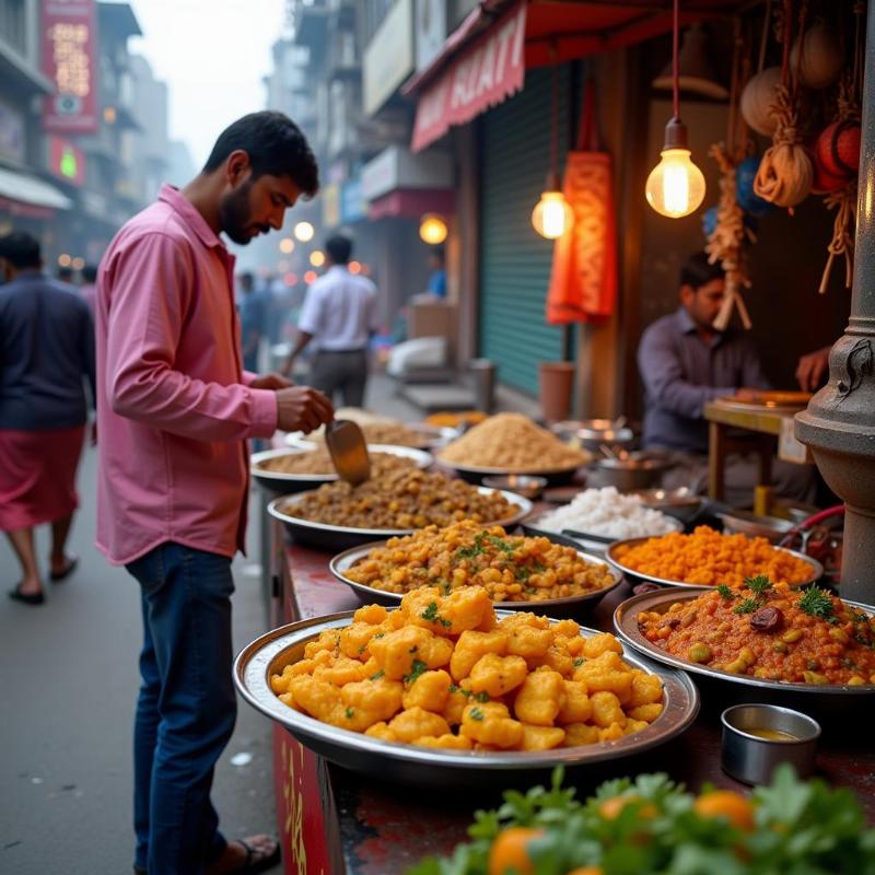 Street food vendors in Allahabad