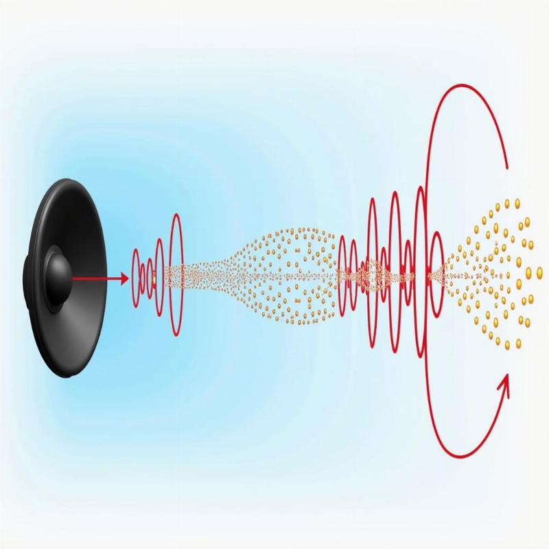 Sound waves traveling through air