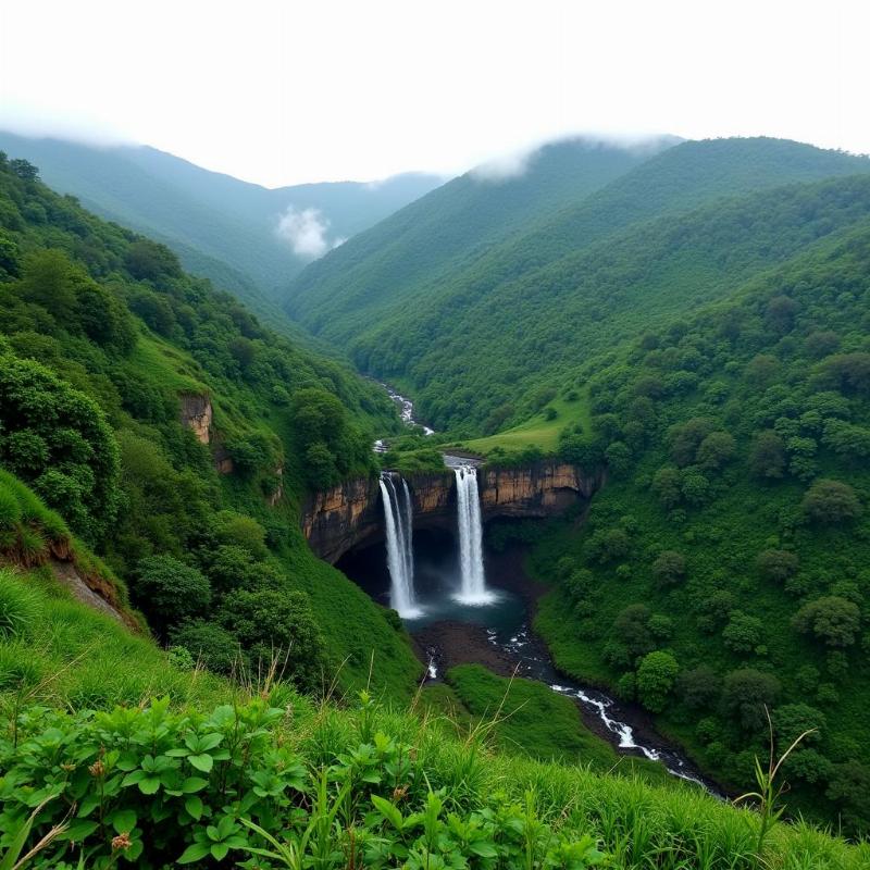 Ananthagiri Hills during monsoon season