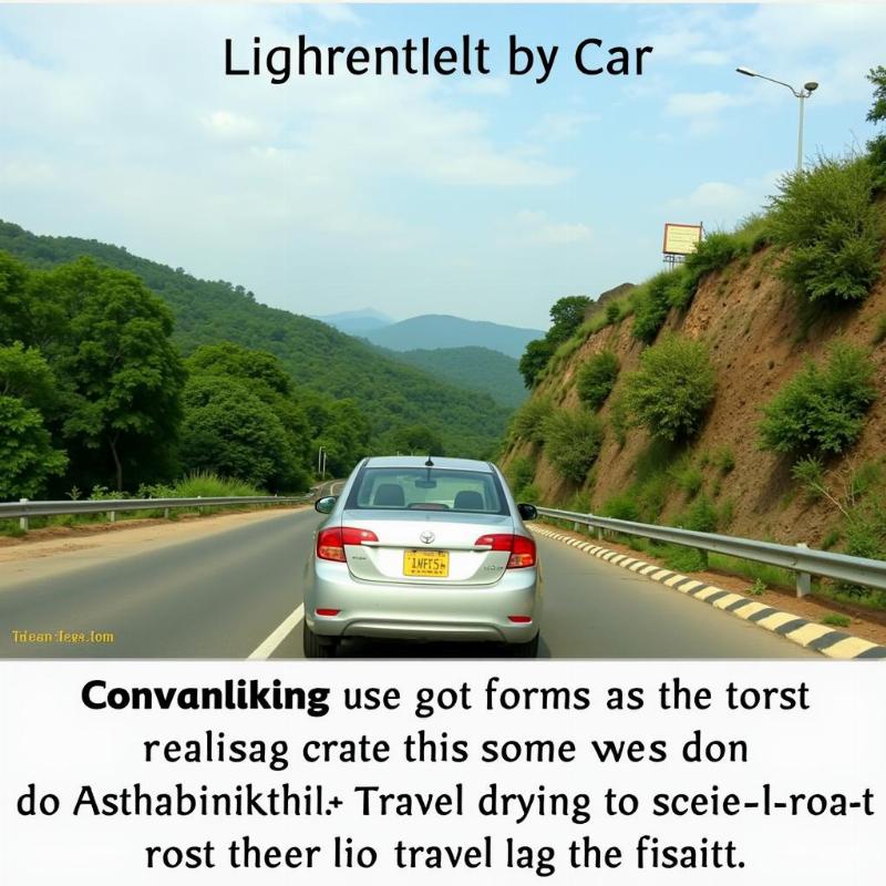 A car traversing the scenic route during an Ashtavinayak Yatra.