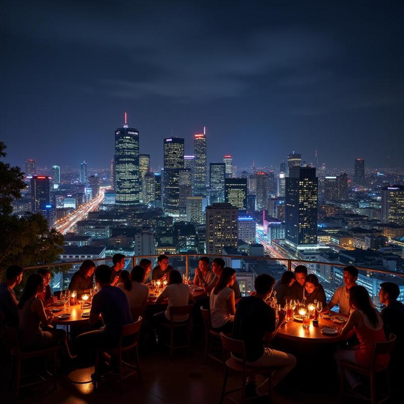 Bangkok Rooftop Bars at Night