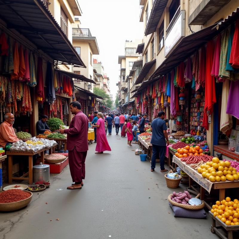 Bustling Bathinda Local Market