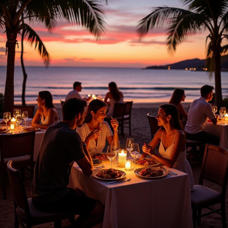 Beachfront dining in North Goa