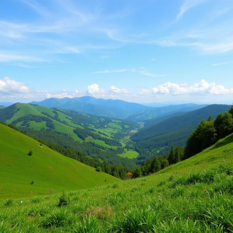 Panoramic view of the BR Hills Wildlife Sanctuary