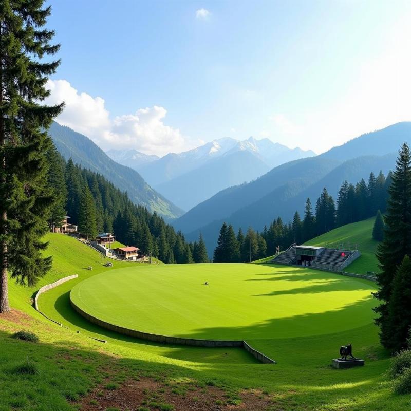 Panoramic view of Chail Cricket Ground