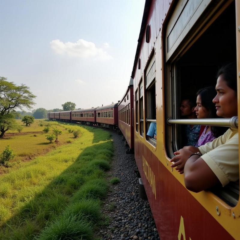 Train journey from Chennai to Tanjore