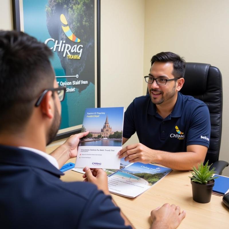 Chirag Travels Travel Agent Helping Customer