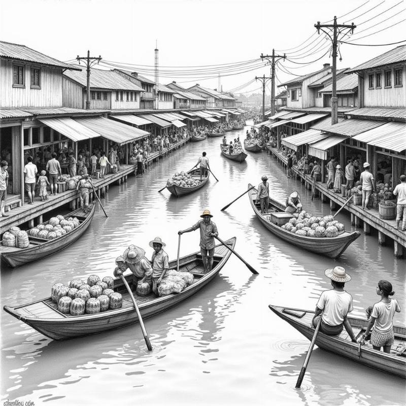 Floating Market in Bangkok