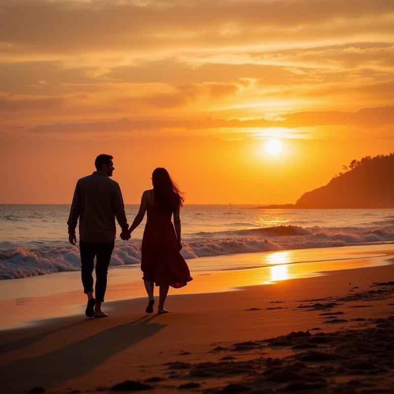 Daman Beach Sunset for Couples