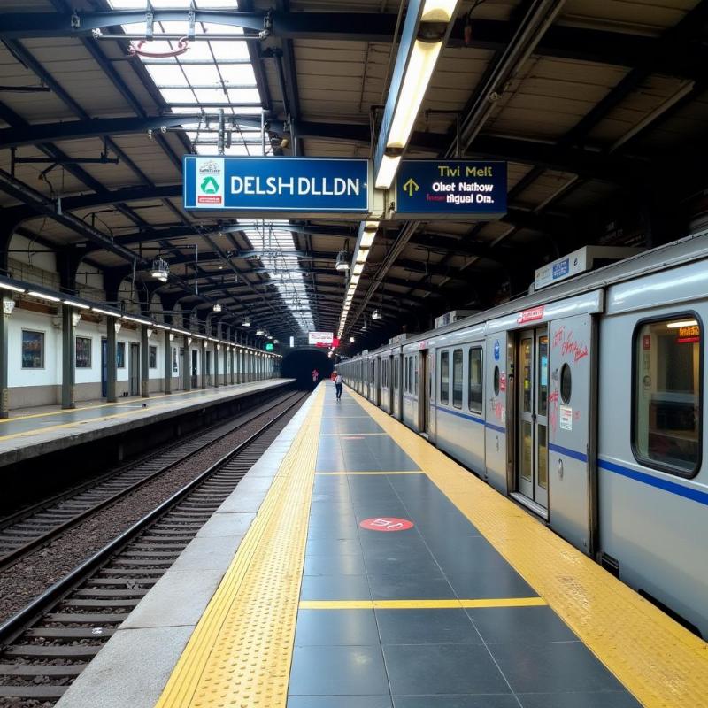 Delhi Metro near New Delhi Railway Station