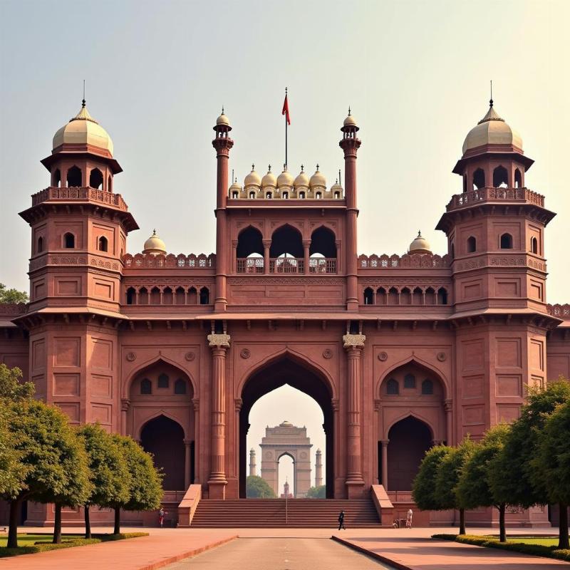 Red Fort and India Gate Delhi