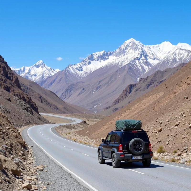 Driving on the Manali-Leh Highway