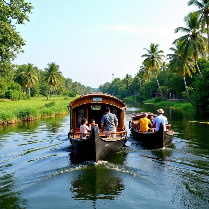 Enjoying a houseboat stay in the Kerala backwaters with Lotus Tours