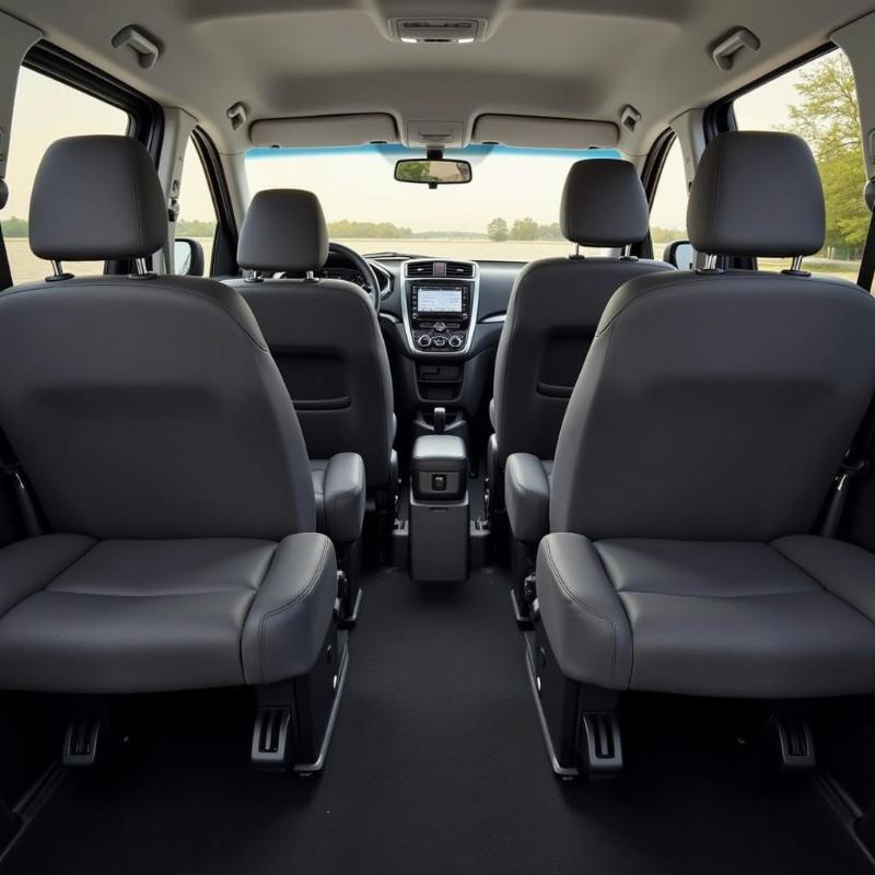 Spacious interior of the Ertiga Tour CNG