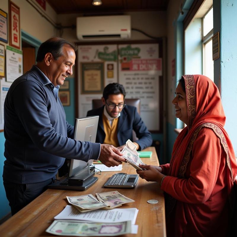 Exchanging Currency in a Small Town in India