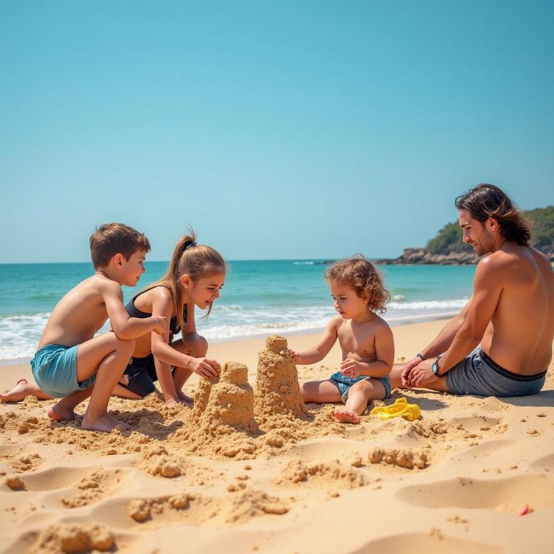 Family trip to Goa beach