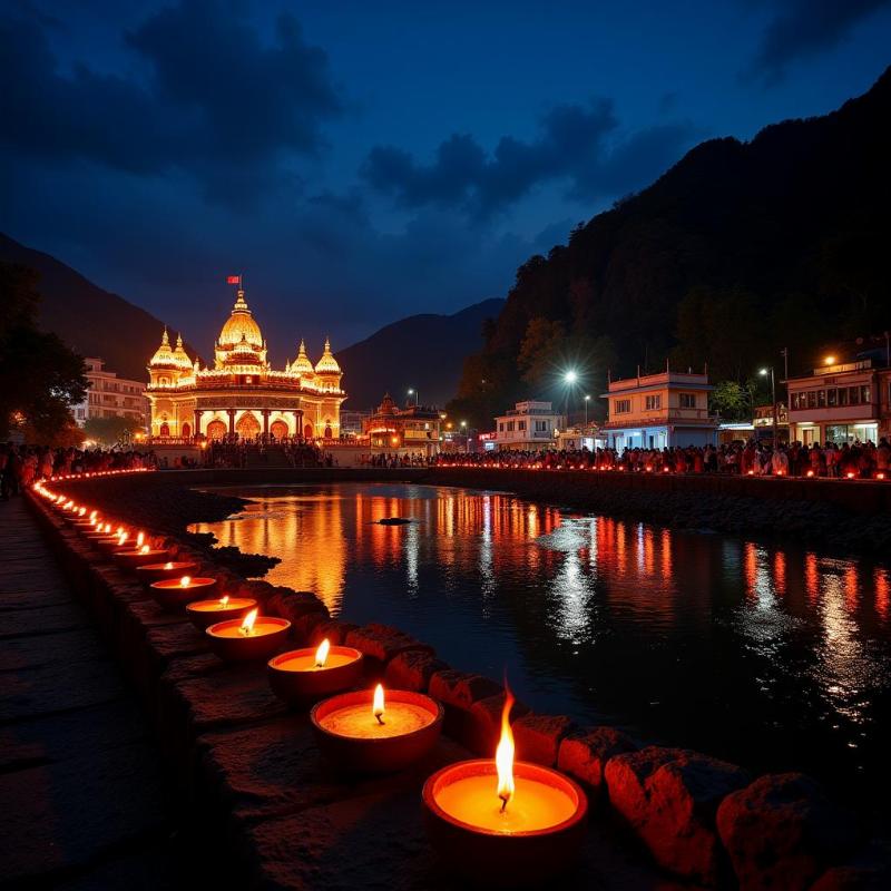 Gangotri Temple evening aarti ceremony