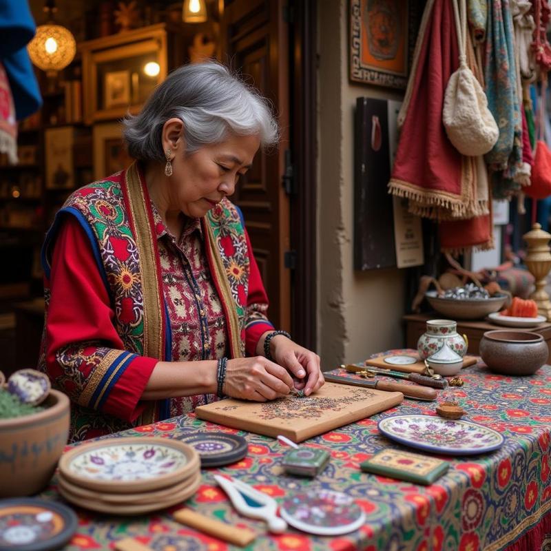 Local artisans selling crafts at the Garden Tourism Festival