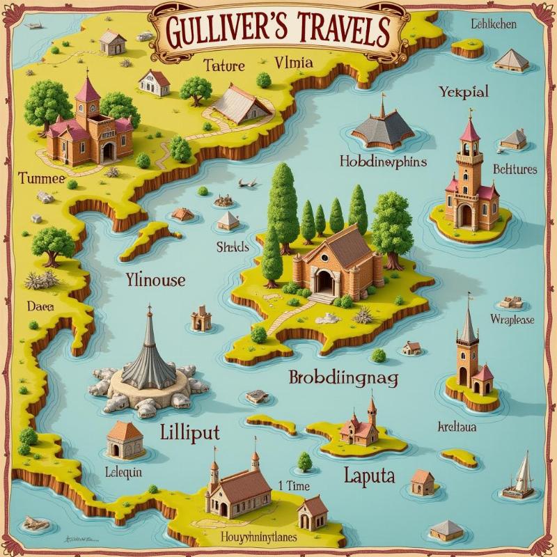 Map of Gulliver's Travels