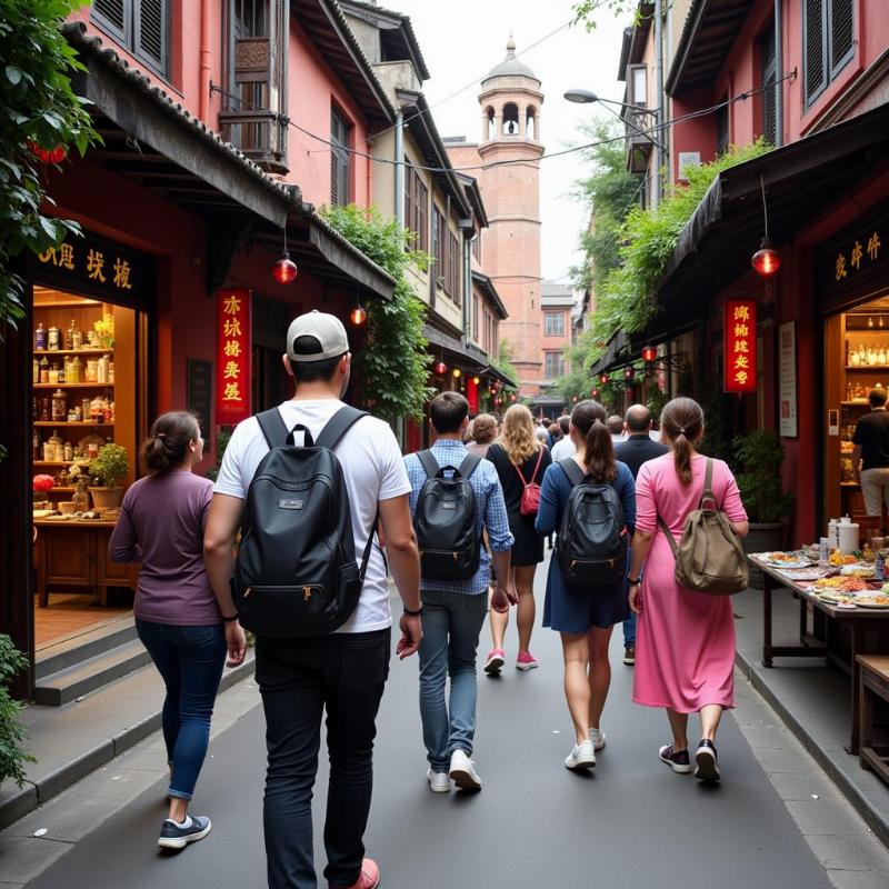 Guided tour through Hanoi's Old Quarter with a local travel agency