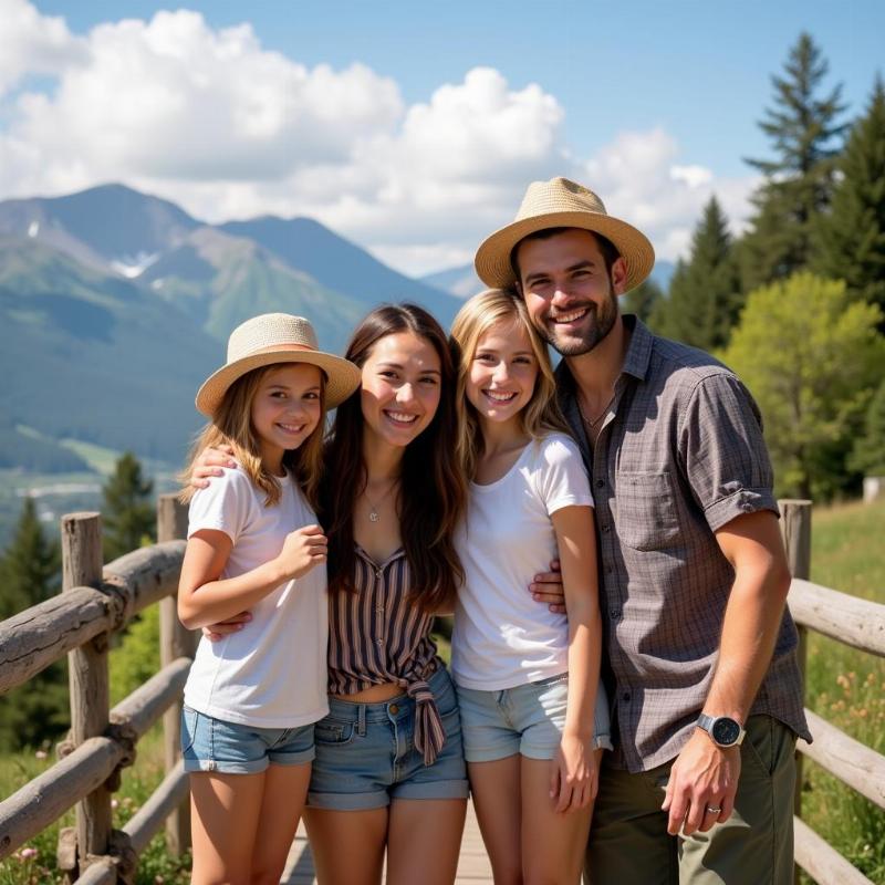 Family Enjoying their Vacation