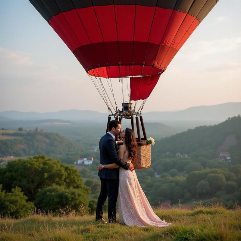 Hot Air Balloon Ride over Pune for a Couple's Birthday