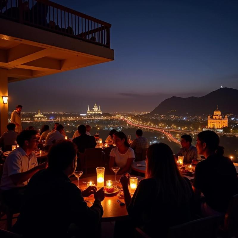 Jaipur Rooftop Restaurants at Night