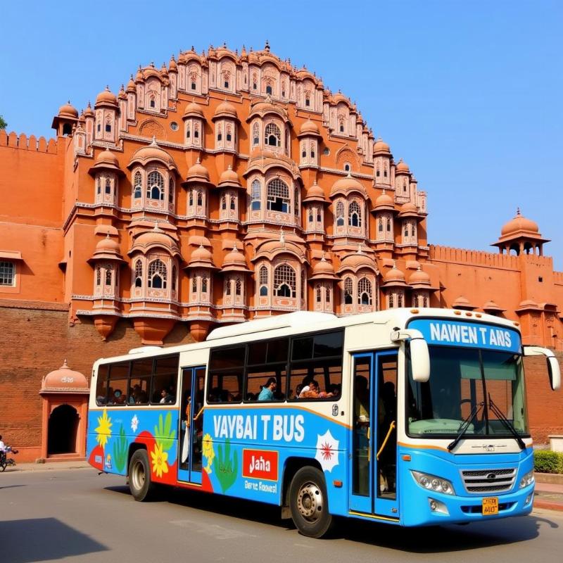 Jaipur Tourism Bus at Hawa Mahal