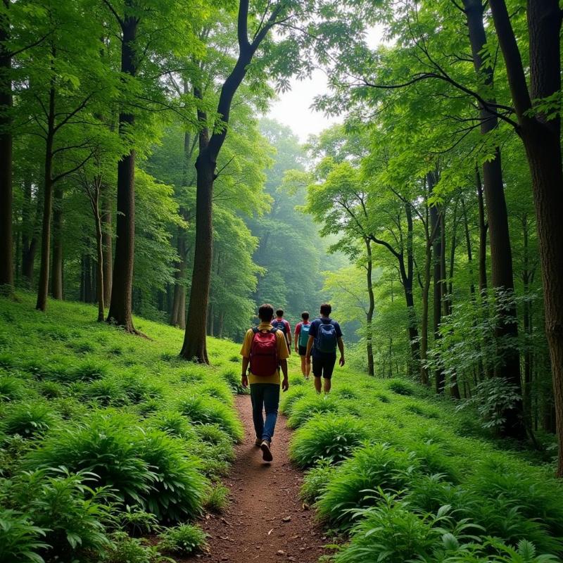 Trekking through Jhargram Forest