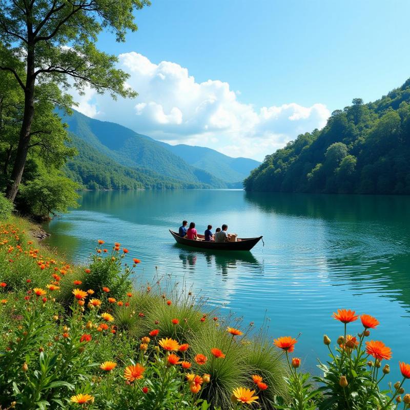 Boating on Pookode Lake in Kalpetta