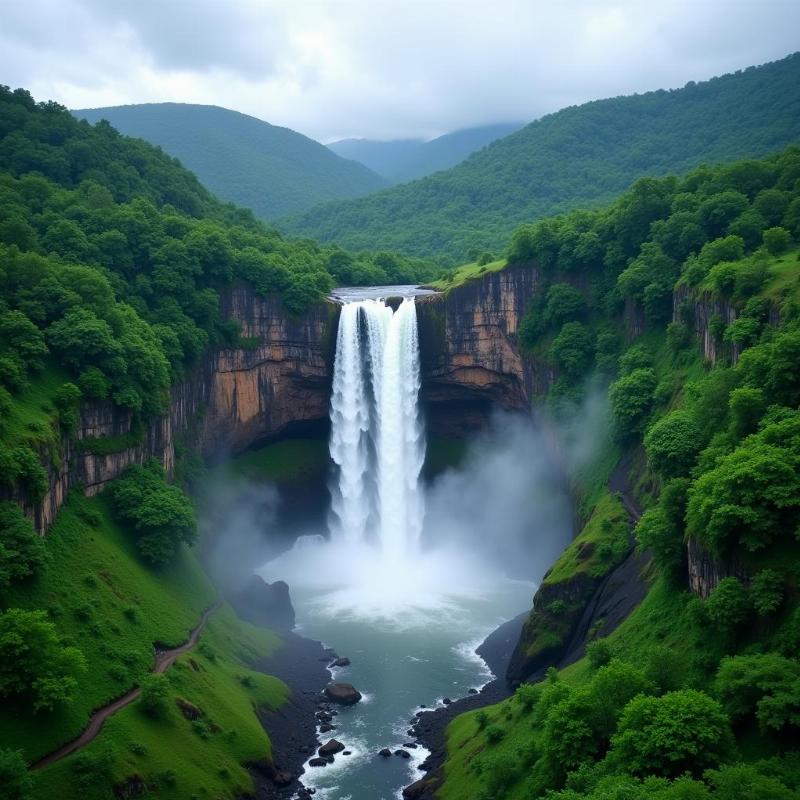 Karnataka's majestic waterfalls during monsoon