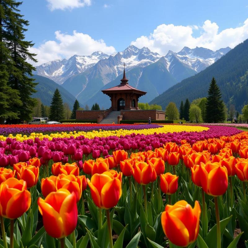 Kashmir Tulip Garden in May