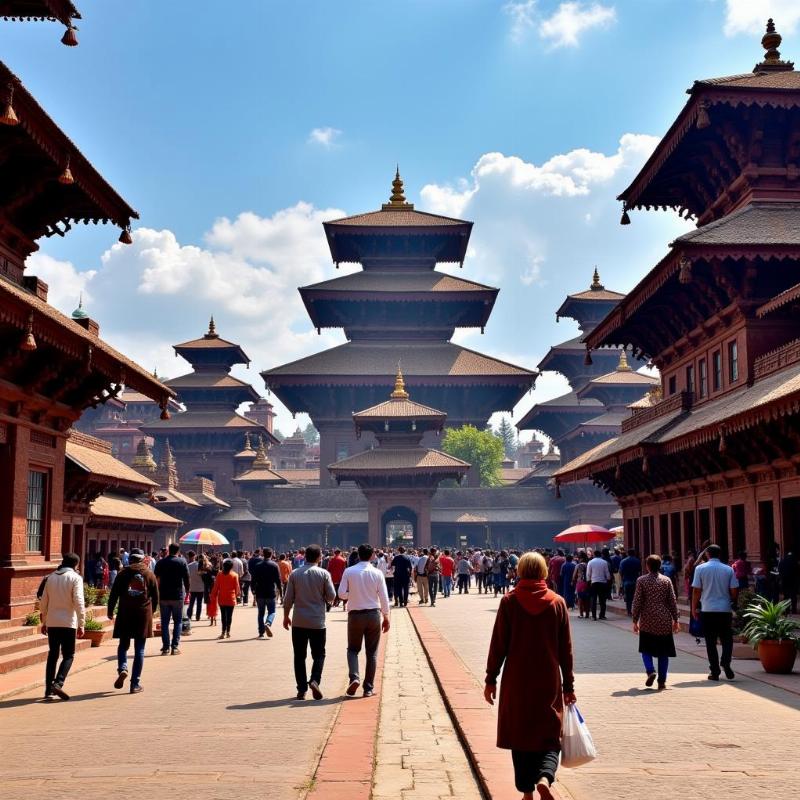 Kathmandu Durbar Square showcasing ancient Nepali architecture