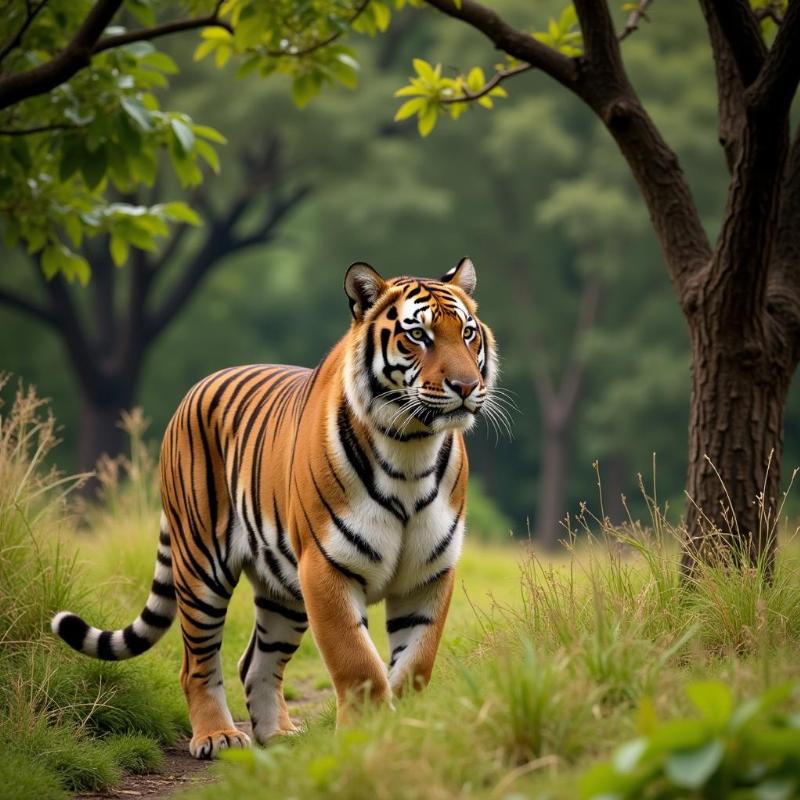 Katraj National Travels India Wildlife: A stunning photograph of a tiger in its natural habitat during a wildlife safari.